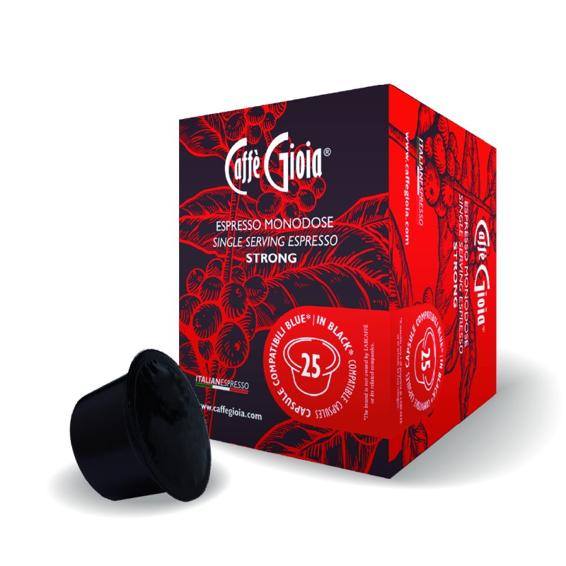 25 CAPSULE COMPATIBILI BLUE E INBLACK LAVAZZA* MISCELA STRONG 25 CAPSULE COMPATIBILI BLUE E INBLACK LAVAZZA* MISCELA STRONG